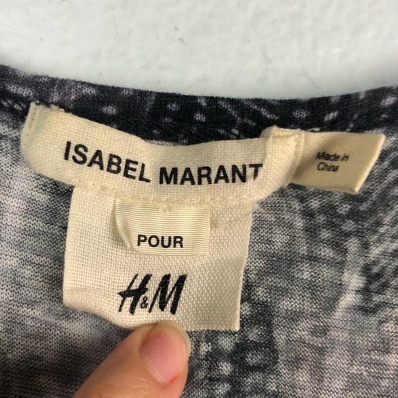 Isabel Marant X HM Feather Print Linen Tank, XS - Picture 4 of 6